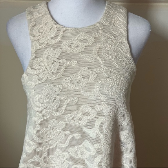 J.O.A Off White Lace Babydoll Dress size Small - Picture 2 of 6